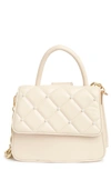 House Of Want Newbie Vegan Leather Satchel In Winter White/ Pearls
