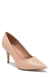 Linea Paolo Paris Pointed Toe Leather Pump In Desert Sand