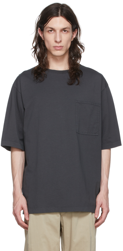 Lemaire Boxy Cotton-jersey T-shirt In Grey