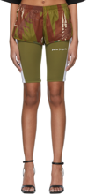 PALM ANGELS GREEN POLYESTER SPORTS SHORTS