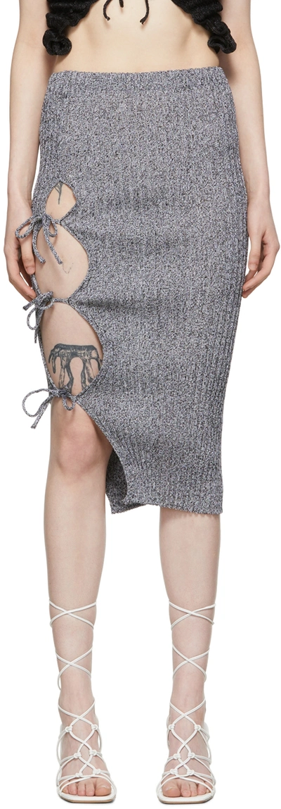 A. Roege Hove Ssense Exclusive Grey Emma Midi Skirt In Grey Melange