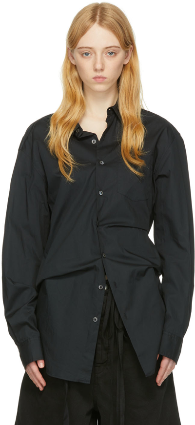Ann Demeulemeester Elisabeth Long High Comfort Shirt In Black