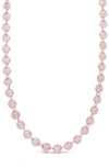 Sterling Forever 14k Rose Gold Plated Brass Disk Linked Necklace In Rose Gold
