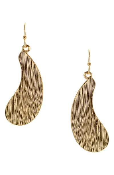 Olivia Welles Amoeba Drop Earrings In Burnished Silver / Blue