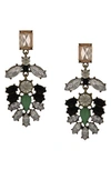 Olivia Welles Statement Drop Earrings In Gold / Multi