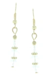 Olivia Welles Molly Bead Drop Earrings In Gold / Clear