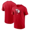 NIKE NIKE RED CLEVELAND GUARDIANS LOGO LOCAL TEAM T-SHIRT