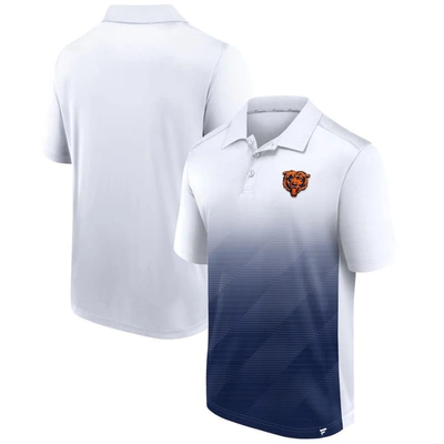 Fanatics Men's  White And Navy Chicago Bears Parameter Polo Shirt In White,navy