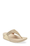 Fitflop Lulu Glitz Toe Post Sandal In Platino