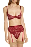 COQUETTE UNDERWIRE BRA, GARTER BELT & THONG SET