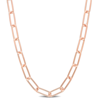 AMOUR AMOUR 5MM PAPERCLIP CHAIN NECKLACE IN ROSE PLATED STERLING SILVER