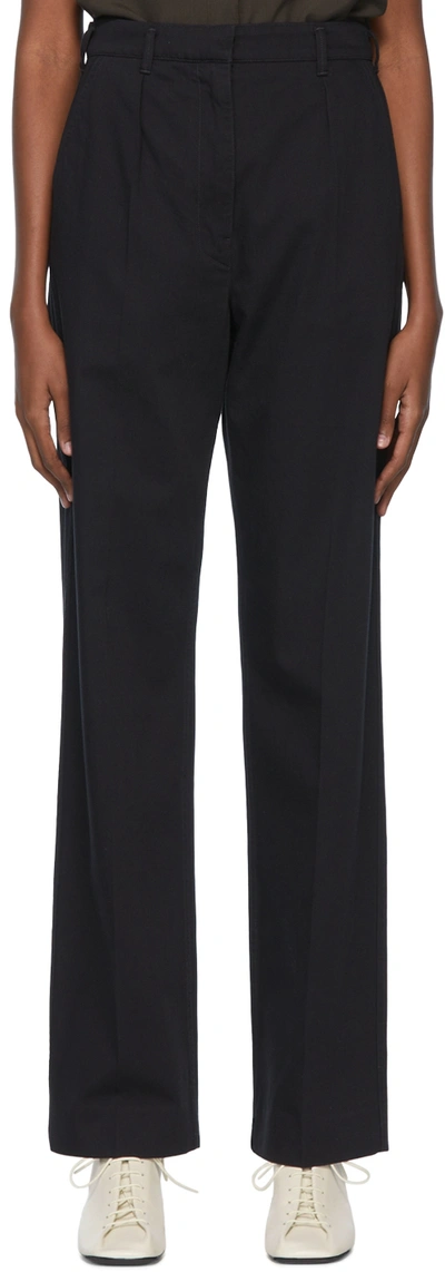 Lemaire Straight-leg Tailored-cut Trousers In Black