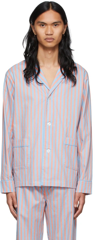 Paul Smith Blue Cotton Pyjama Shirt In 43 Blues