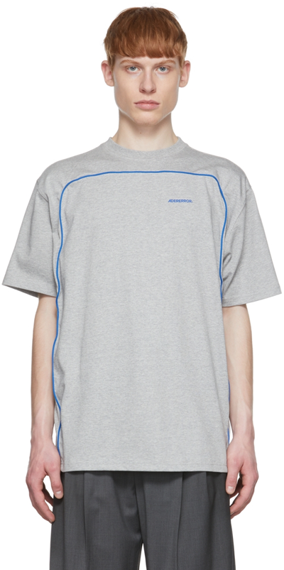 Ader Error Grey T-shirt With Logo