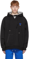 Ader Error Logo-patch Drawstring Hoodie In Black