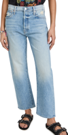 Mother The Ditcher Cropped Straight Leg Jeans In Resting Beach Face