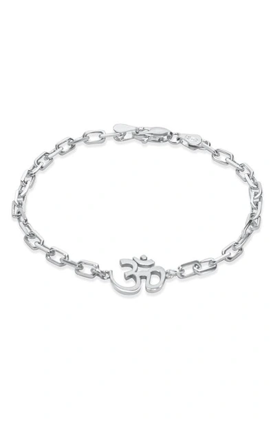 Liza Schwartz Sterling Silver Om Chain Bracelet