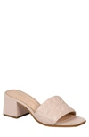 Kate Spade Emmie Quilted Leather Mule Sandals In Pale Dogwood