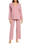 Eberjey Gisele Print Jersey Knit Pajamas In Hearts-acai/ Ivory