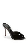 Christian Louboutin Me Dolly 100 Patent Leather Mules In Black