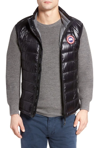 Canada Goose Hybridge Feather-down Padded Gilet In Black