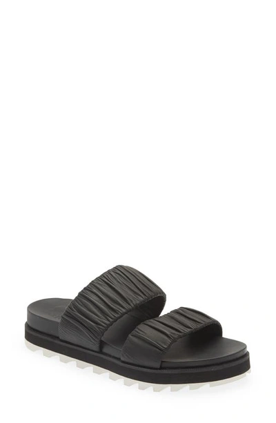 Sorel Roaming Slide Sandal In Black Chalk