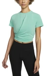 Nike Women's Dri-fit One Luxe Twist Cropped Short-sleeve Top In Green