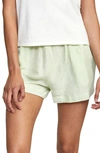 Rvca Sawyer Linen Blend Shorts In Light Green