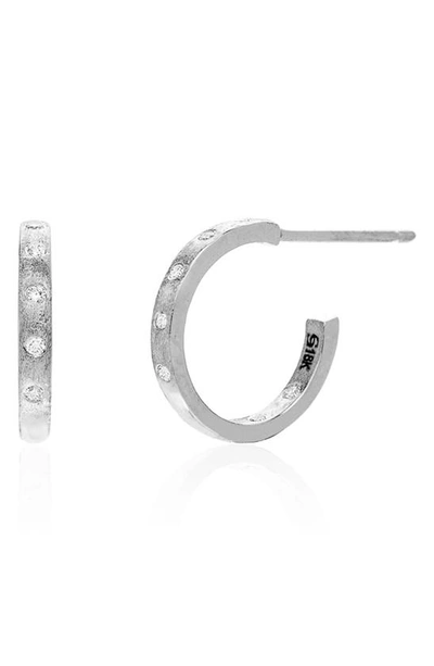 Sethi Couture Dunes Diamond Huggie Hoop Earrings In 18k Wg