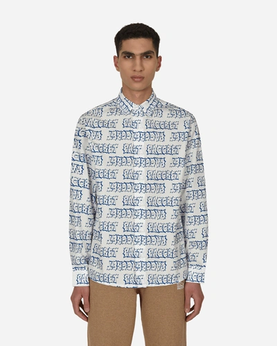 Paccbet Manager Logo-print Cotton Shirt In Blue