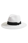 Nordstrom Paper Straw Panama Hat In White Combo