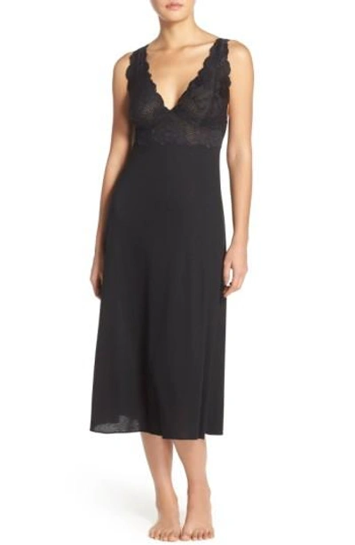 Natori Women's Zen Floral Gown In Black