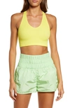 Free People Fp Movement Free Throw Crop Tank In Optic Yellow