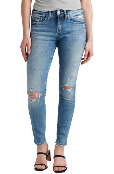 Silver Jeans Co. Suki Mid-rise Skinny Jeans In Indigo