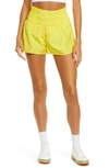 Free People Fp Movement The Way Home Shorts In Optic Yellow