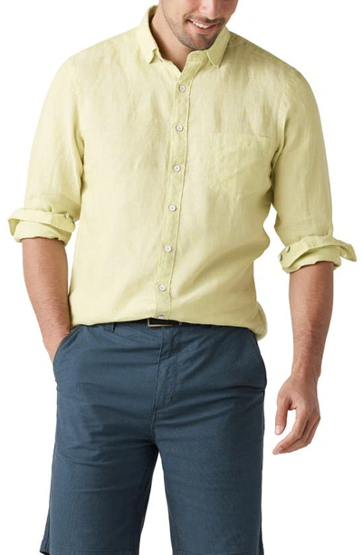 Rodd & Gunn Coromandel Button-up Linen Shirt In Limonata