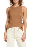 Madewell Brightside Tank Top In Brown