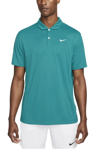 Nike Court Dri-fit Men's Tennis Polo In Bright Spruce/ White
