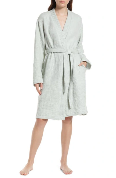 House No. 23 Alaia Cotton Dressing Gown In Olive