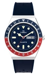 Timex Men's Q Diver Synthetic Strap Watch In Blue