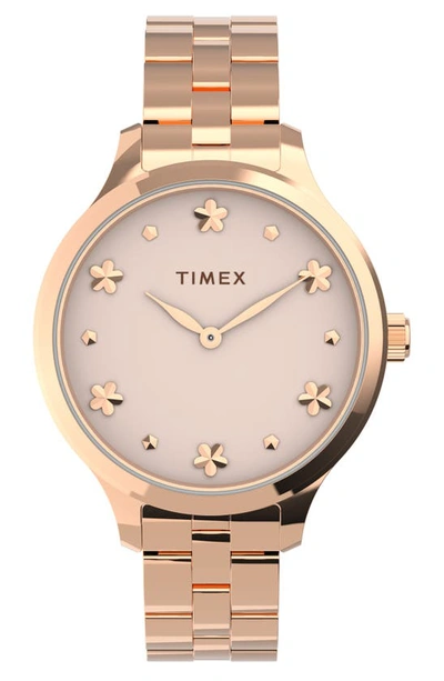 Timex Peyton Bracelet Watch, 36mm In Rose Gold/ Rose Gold