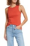 Madewell Brightside Tank Top In Red