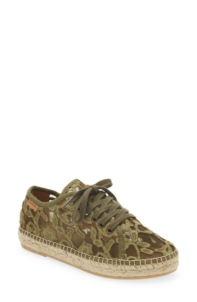 Toni Pons Far Espadrille Trainer In Khaki Fabric