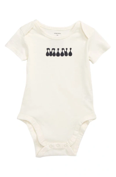 Nordstrom Babies' Kids' Matching Family Moments Cotton Bodysuit In Ivory- Navy Mini