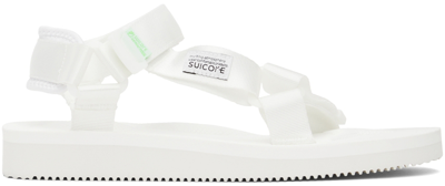 Suicoke Depa-cab 标贴凉鞋 In White
