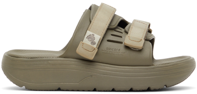Suicoke Urich Touch-strap Sandals In Olive