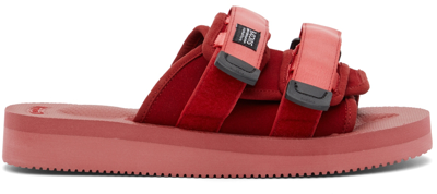 Suicoke Red Moto-vs Sandals In Rd Red