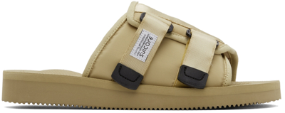 Suicoke Moto-cab Touch-strap Sandals In Brown
