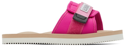 Suicoke Pink & Beige Padri Sandals In Pink X Beige