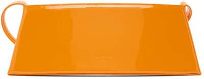 Low Classic Leather Curve-body Shoulder Bag In Orange